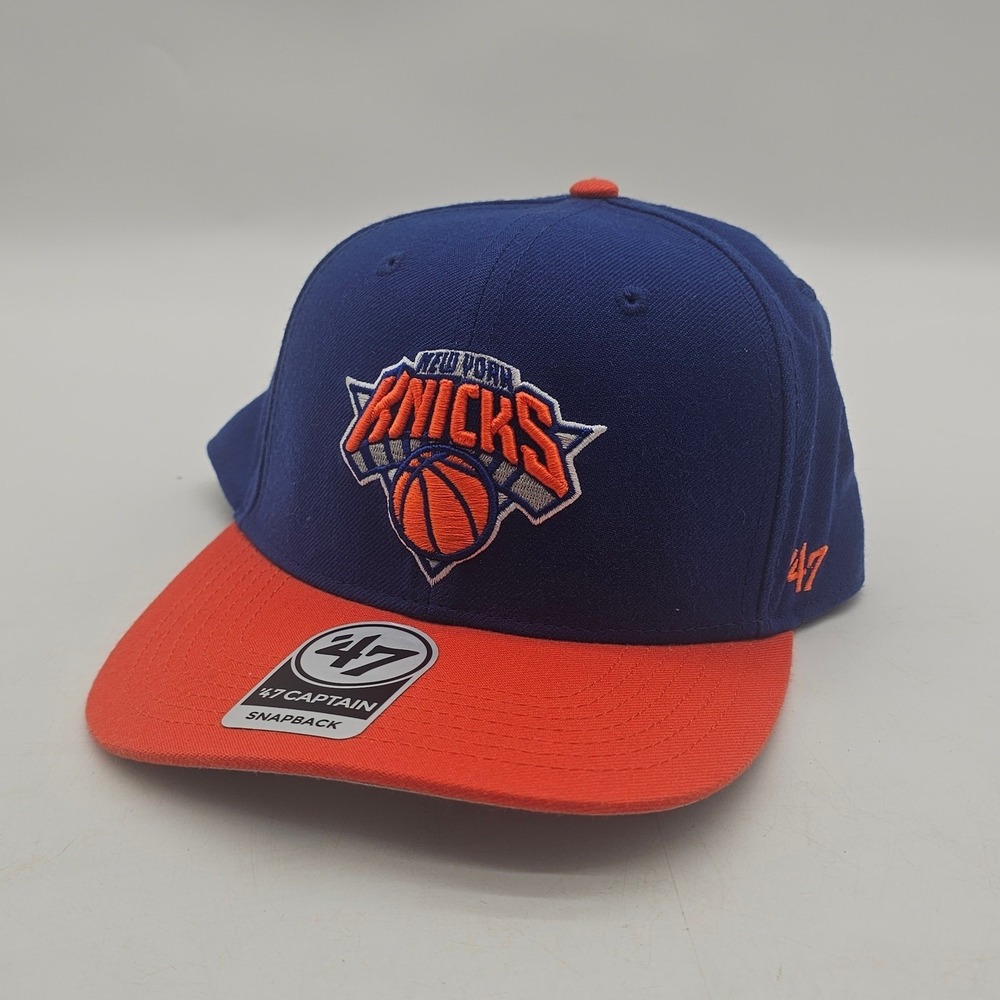 New York Knicks ('47 Brand) Captain Snapback Royal Blue and Orange